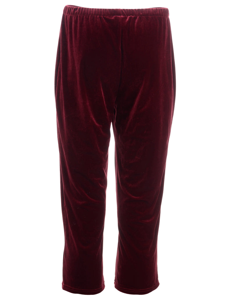 Beyond Retro Label Label Burgundy Carla Velvet Culotte
