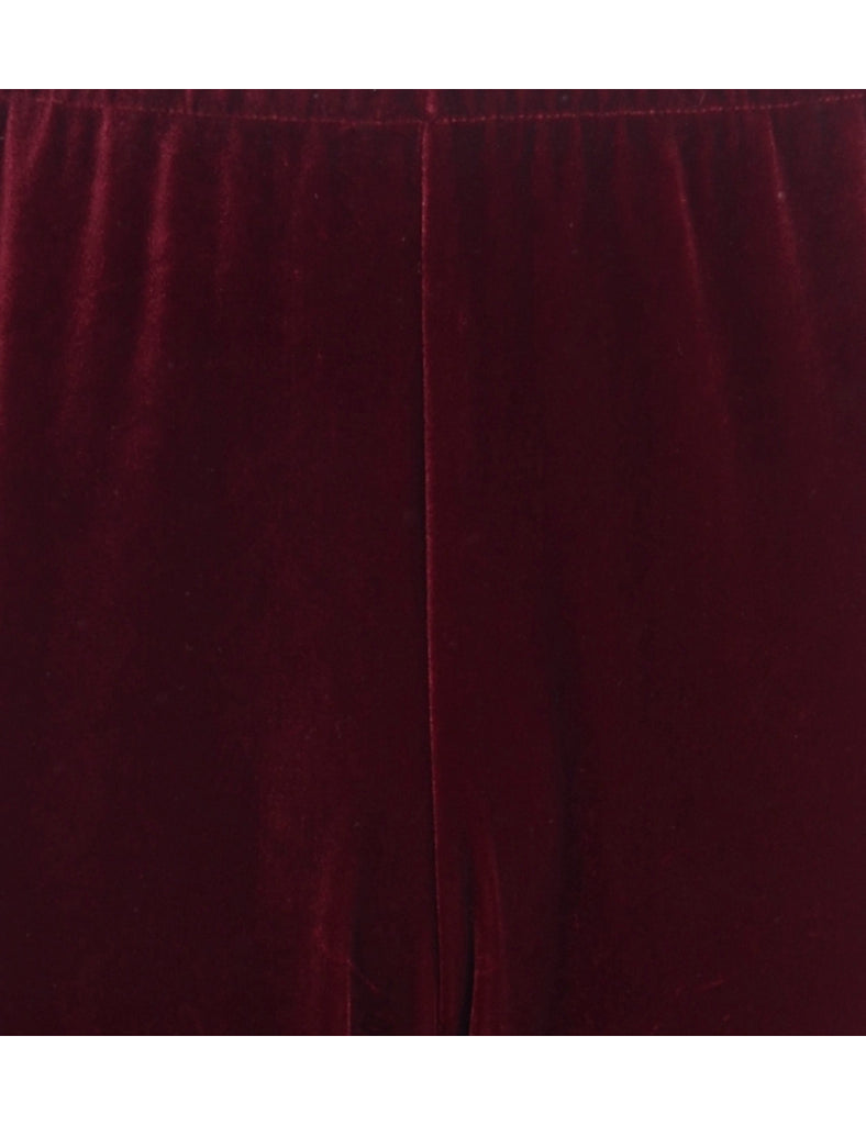Beyond Retro Label Label Burgundy Carla Velvet Culotte