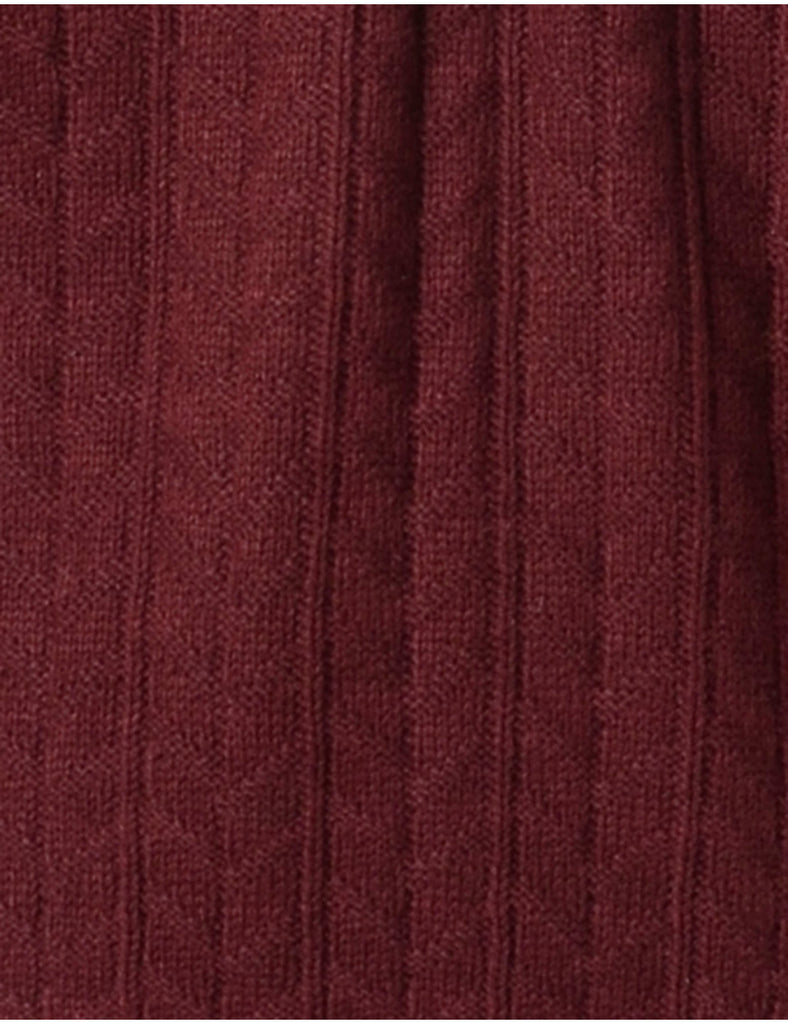 Beyond Retro Label Label Burgundy Lace Up Jumper