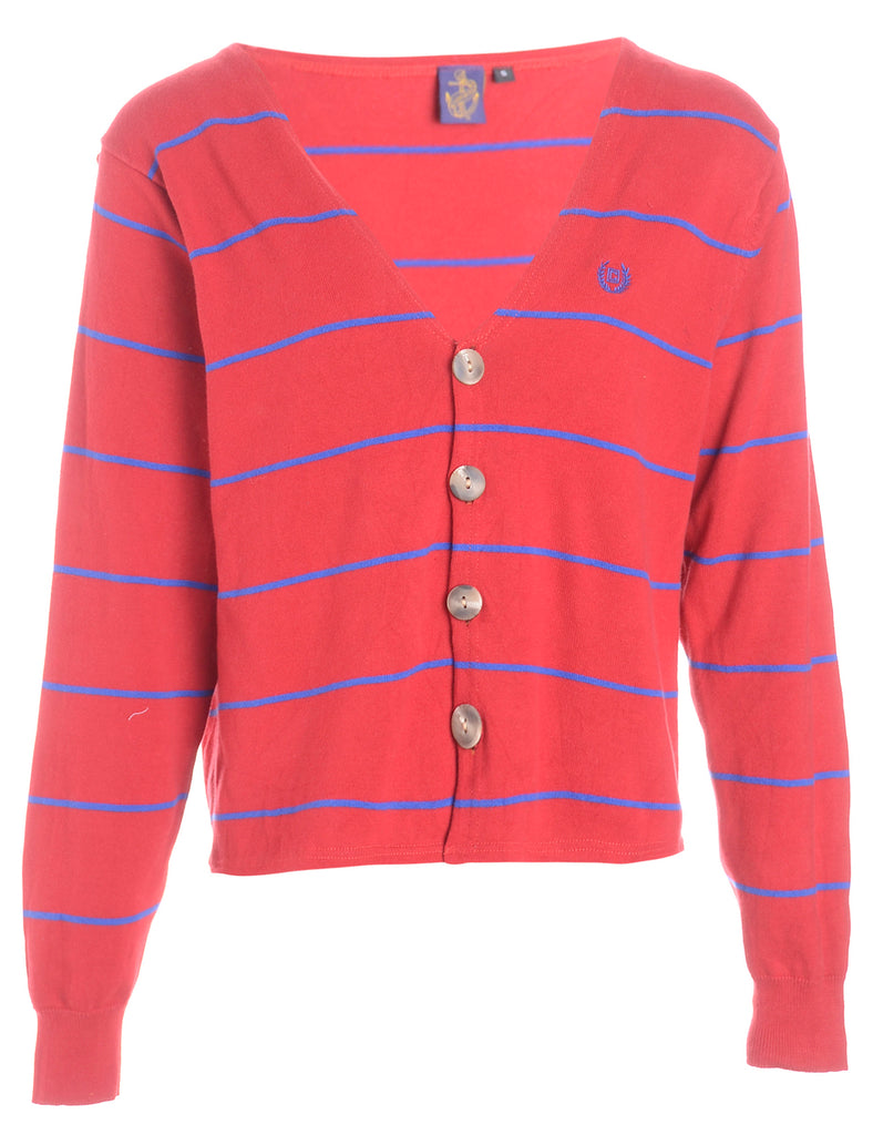 Beyond Retro Label Label Button Front Slouchy Cardigan