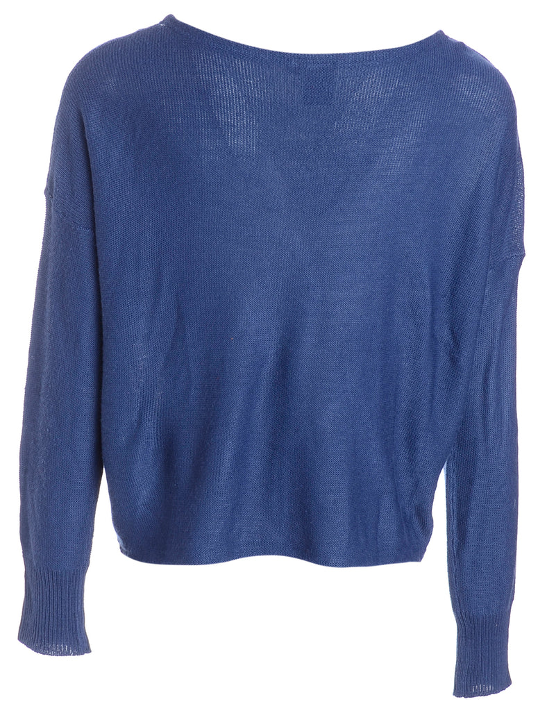 Beyond Retro Label Label Button Front Slouchy Cardigan