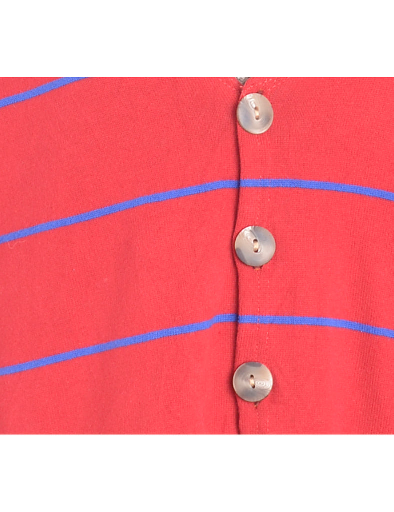 Beyond Retro Label Label Button Front Slouchy Cardigan