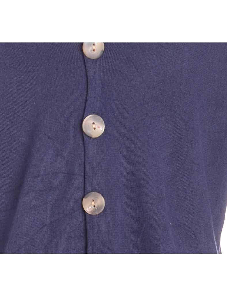 Beyond Retro Label Label Button Front Slouchy Cardigan