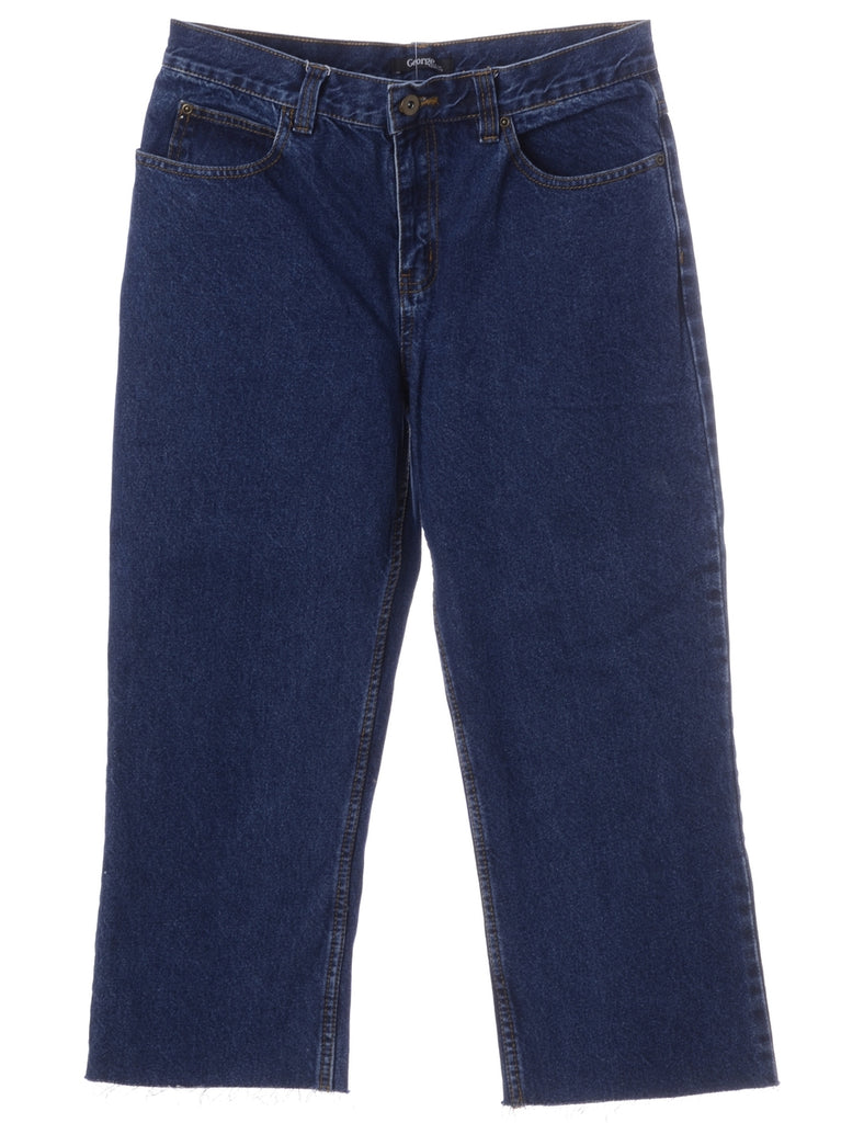 Beyond Retro Label Label Carly Denim Cropped Frayed Jeans
