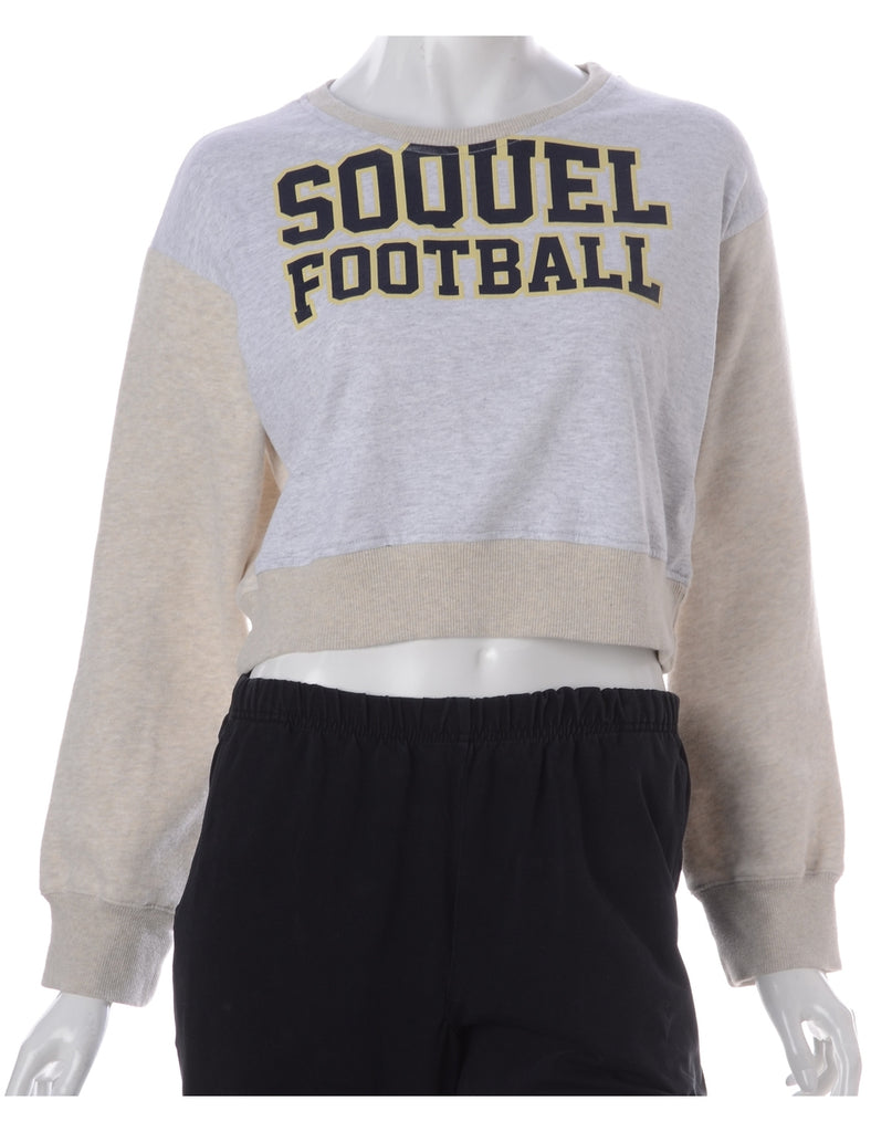 Beyond Retro Label Label Caroline Cropped Sports T-shirt Front Sweatshirt