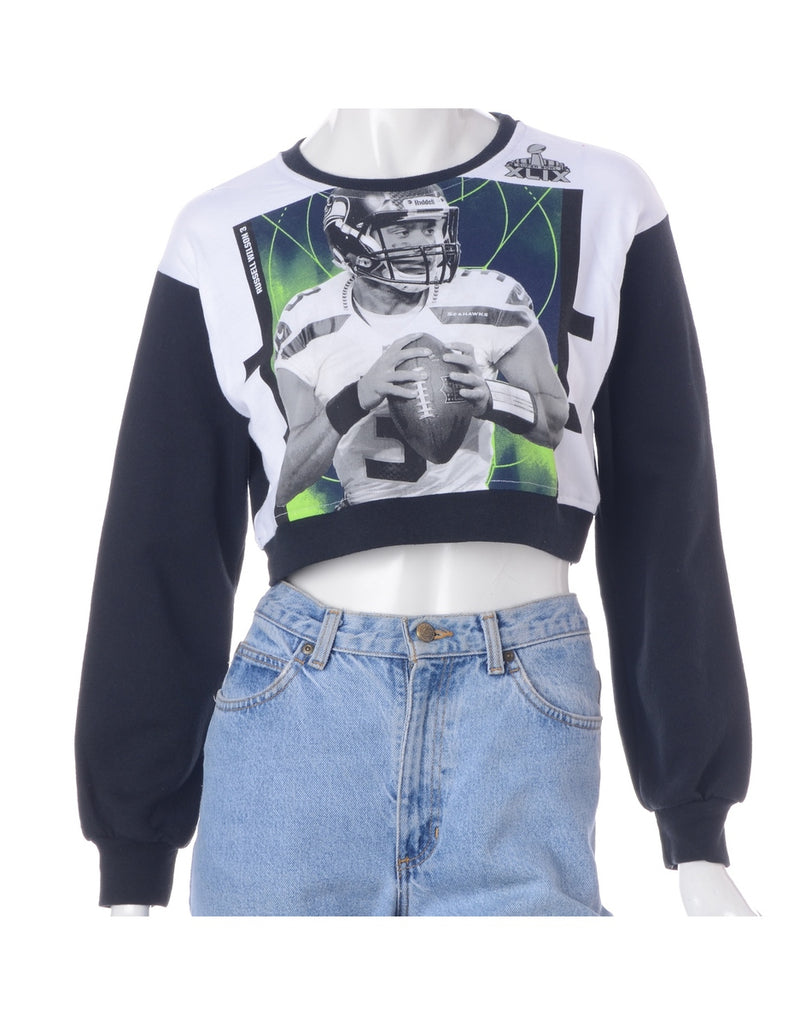 Beyond Retro Label Label Caroline Cropped Sports T-shirt Front Sweatshirt