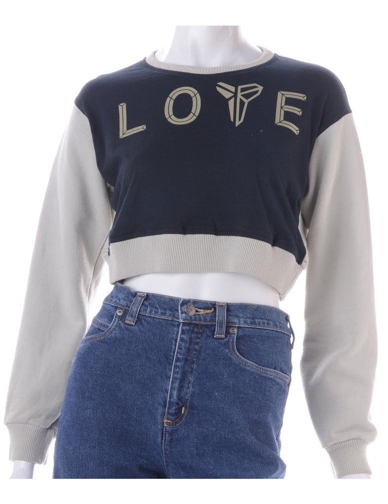 Beyond Retro Label Label Caroline Cropped Sports T-shirt Front Sweatshirt
