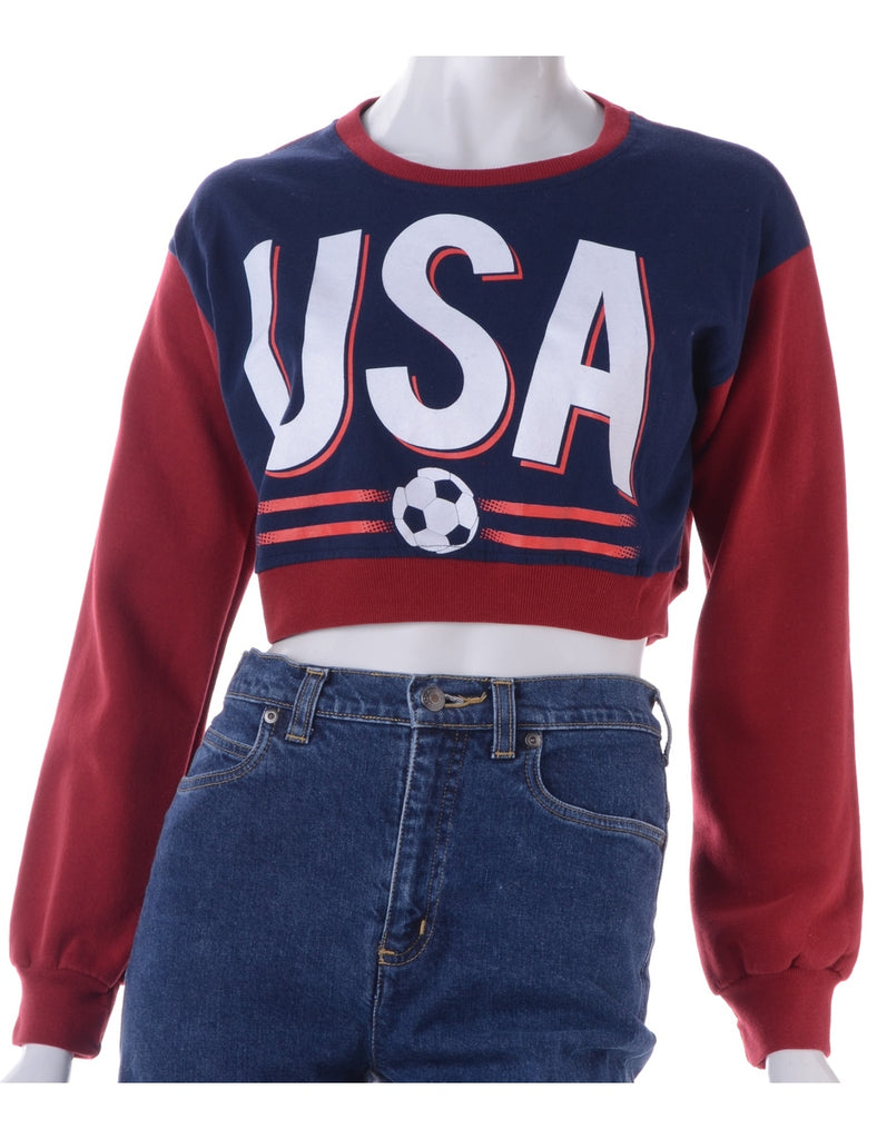 Beyond Retro Label Label Caroline Cropped Sports T-shirt Front Sweatshirt