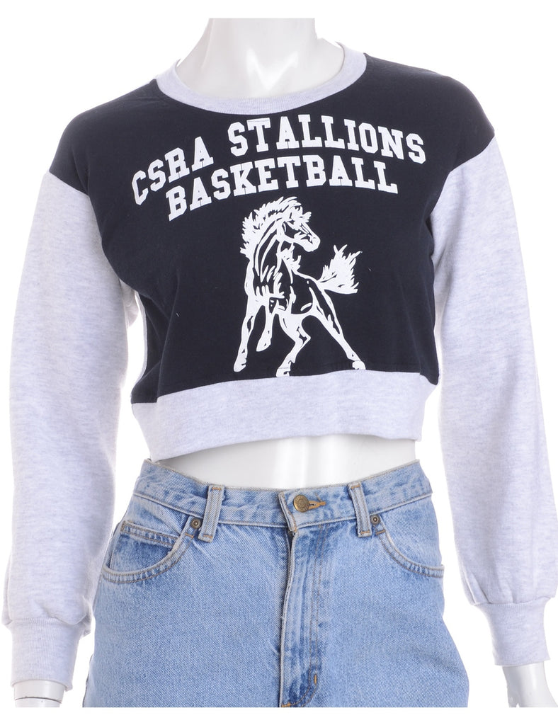 Beyond Retro Label Label Caroline Cropped Sports T-shirt Front Sweatshirt