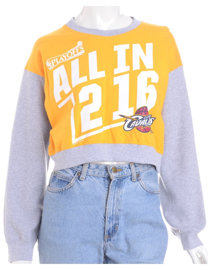 Beyond Retro Label Label Caroline Cropped Sports T-shirt Front Sweatshirt