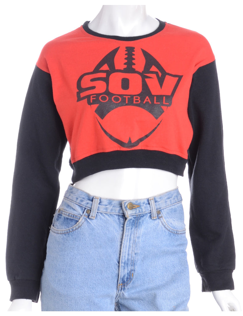 Beyond Retro Label Label Caroline Cropped Sports T-shirt Front Sweatshirt