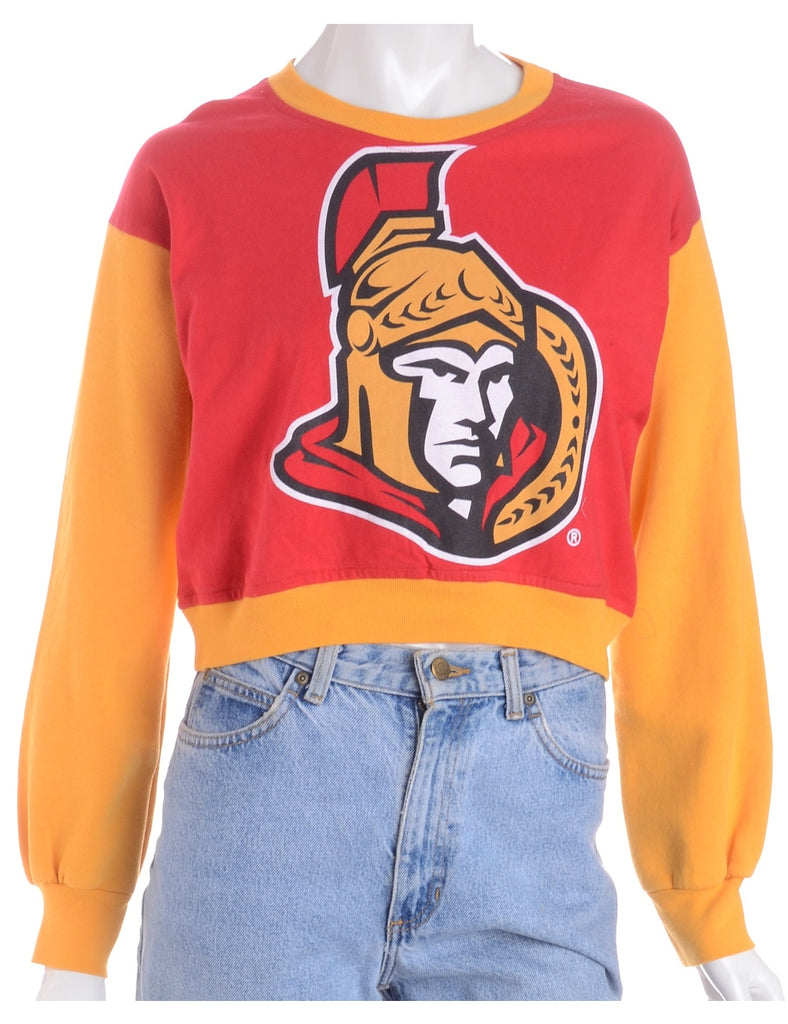 Beyond Retro Label Label Caroline Cropped Sports T-shirt Front Sweatshirt