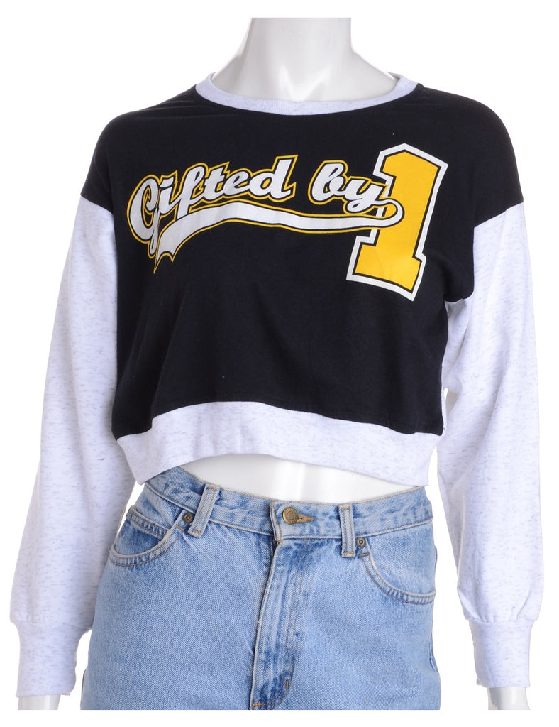 Beyond Retro Label Label Caroline Cropped Sports T-shirt Front Sweatshirt