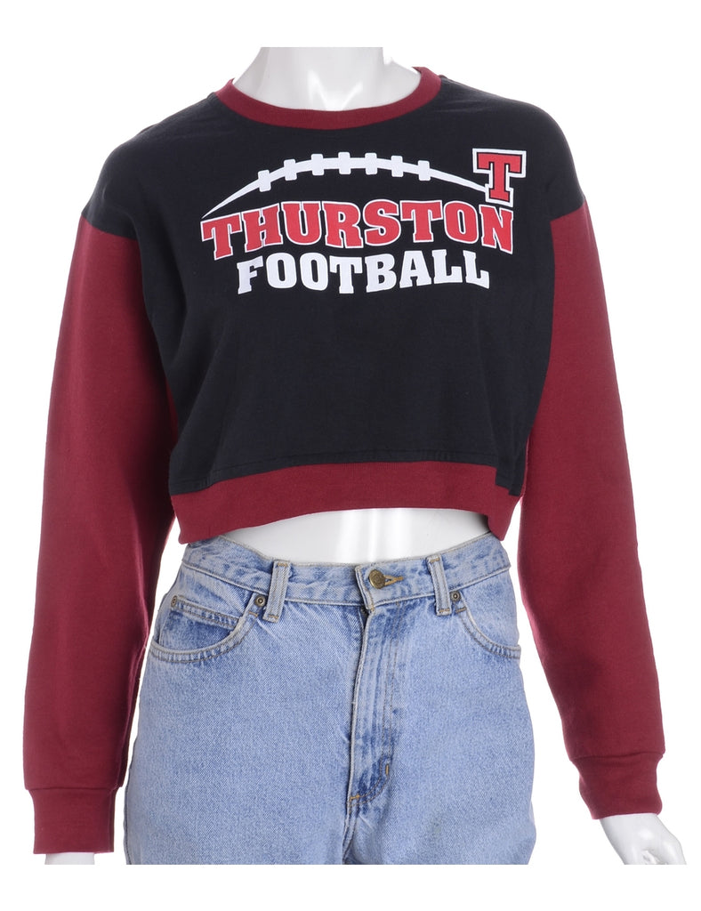 Beyond Retro Label Label Caroline Cropped Sports T-shirt Front Sweatshirt