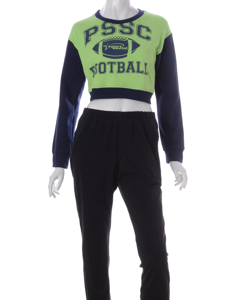 Beyond Retro Label Label Caroline Cropped Sports T-shirt Front Sweatshirt