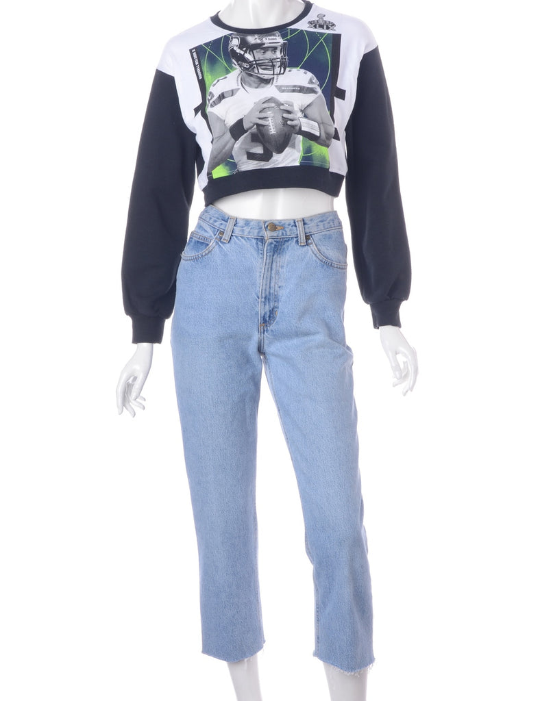 Beyond Retro Label Label Caroline Cropped Sports T-shirt Front Sweatshirt