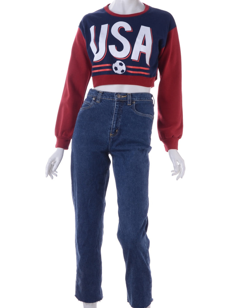 Beyond Retro Label Label Caroline Cropped Sports T-shirt Front Sweatshirt