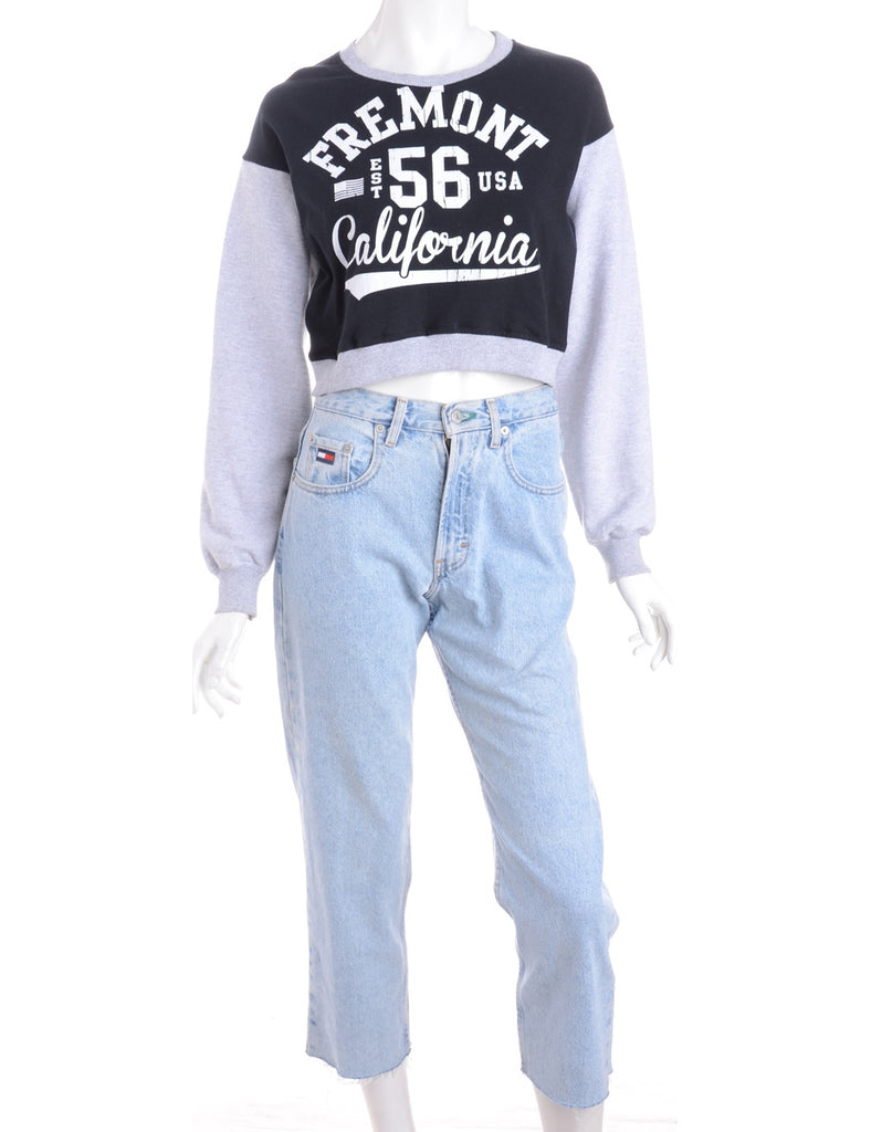 Beyond Retro Label Label Caroline Cropped Sports T-shirt Front Sweatshirt