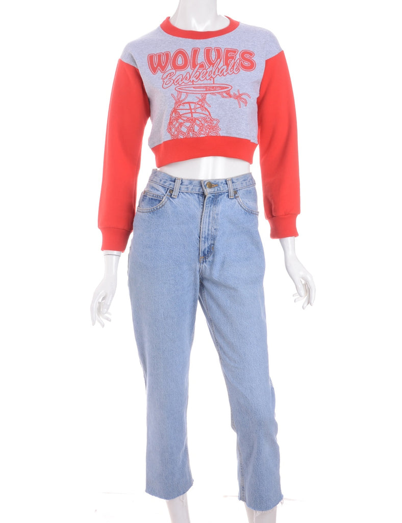Beyond Retro Label Label Caroline Cropped Sports T-shirt Front Sweatshirt