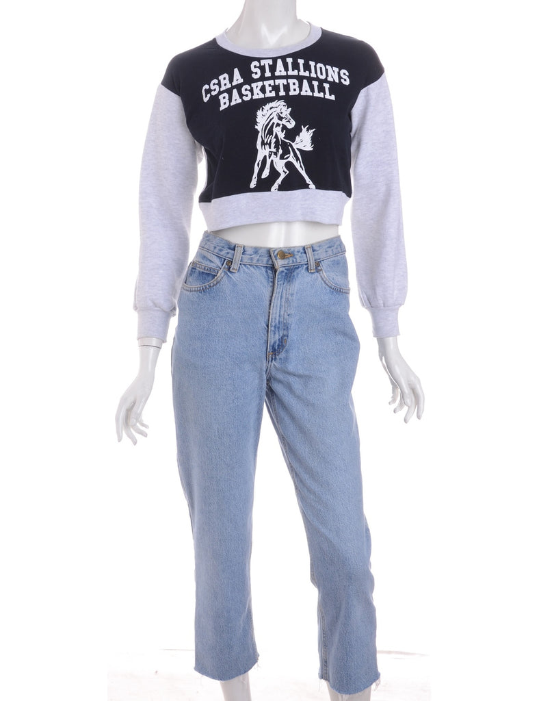 Beyond Retro Label Label Caroline Cropped Sports T-shirt Front Sweatshirt