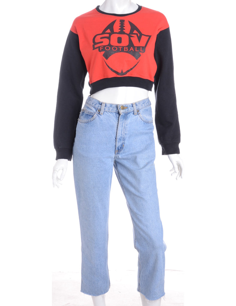 Beyond Retro Label Label Caroline Cropped Sports T-shirt Front Sweatshirt