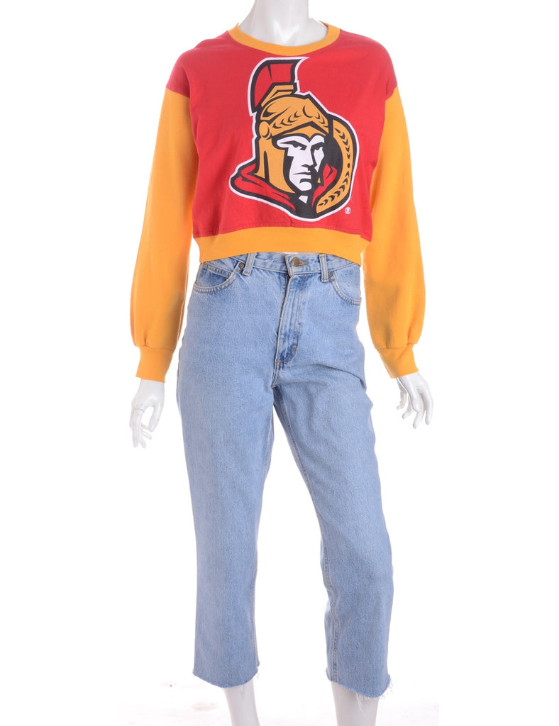 Beyond Retro Label Label Caroline Cropped Sports T-shirt Front Sweatshirt