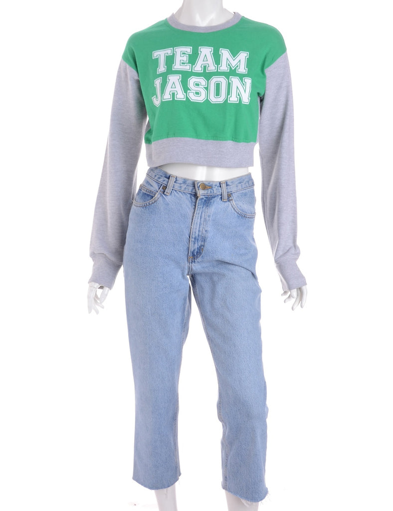 Beyond Retro Label Label Caroline Cropped Sports T-shirt Front Sweatshirt