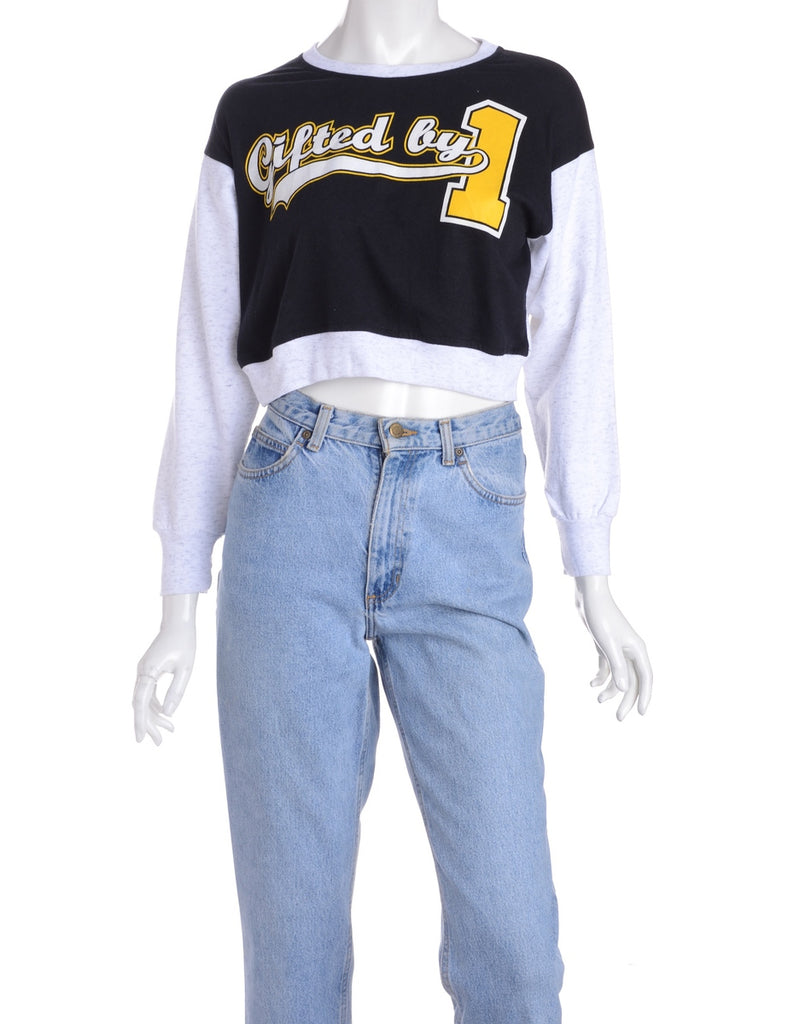 Beyond Retro Label Label Caroline Cropped Sports T-shirt Front Sweatshirt