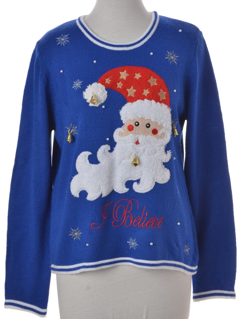 Beyond Retro Label Label Christmas Jumper With Bells