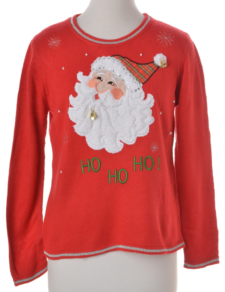 Beyond Retro Label Label Christmas Jumper With Bells
