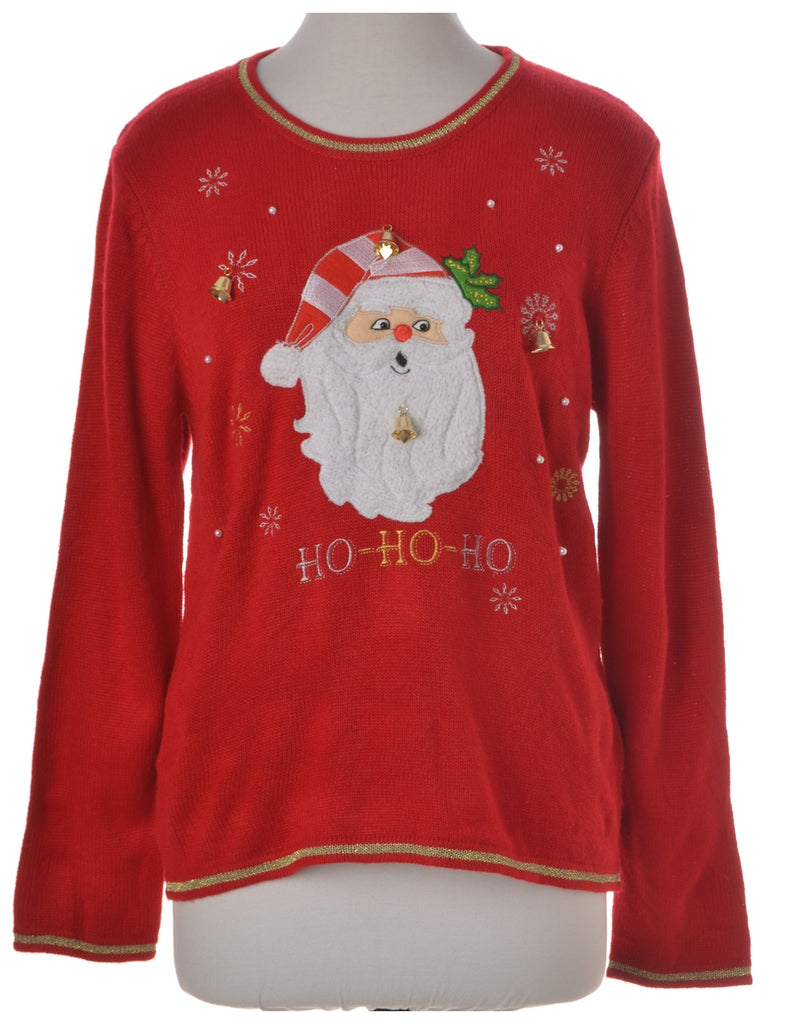 Label Christmas Jumper With Bells