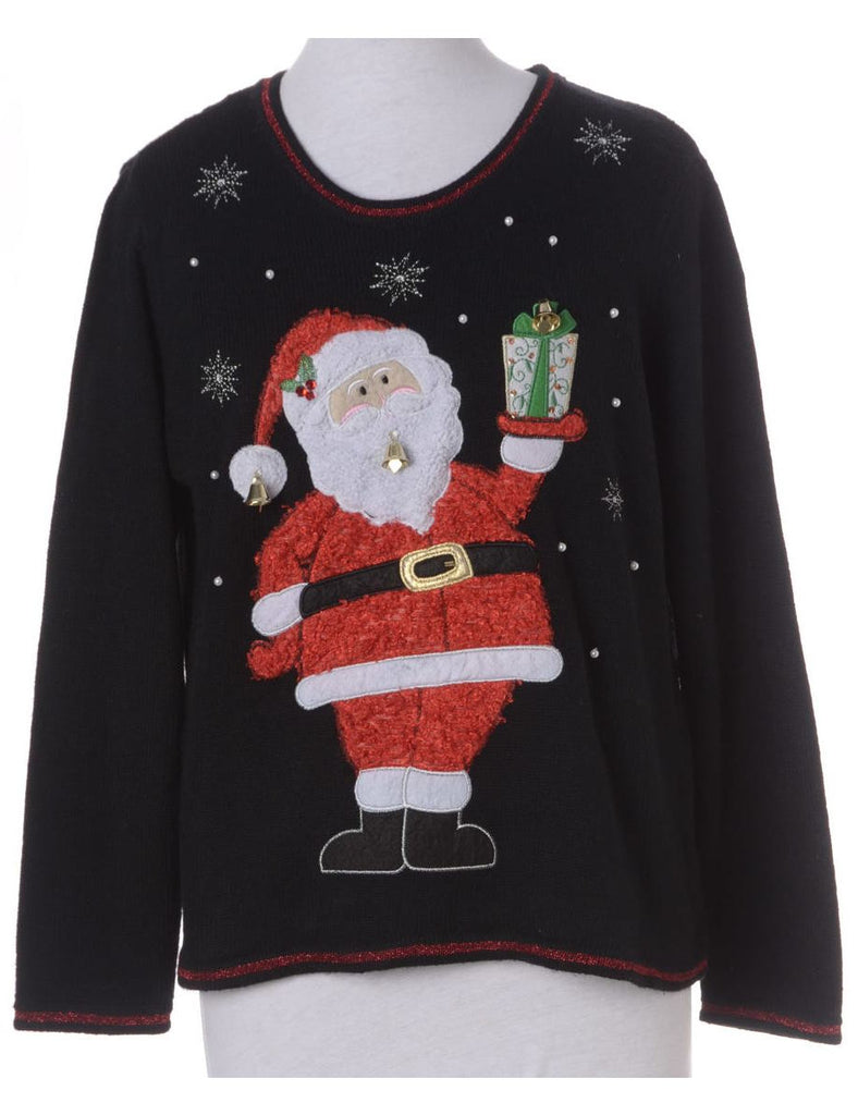 Beyond Retro Label Label Christmas Jumper With Bells