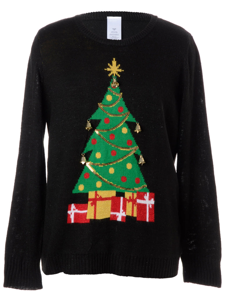 Beyond Retro Label Label Christmas Jumper With Bells
