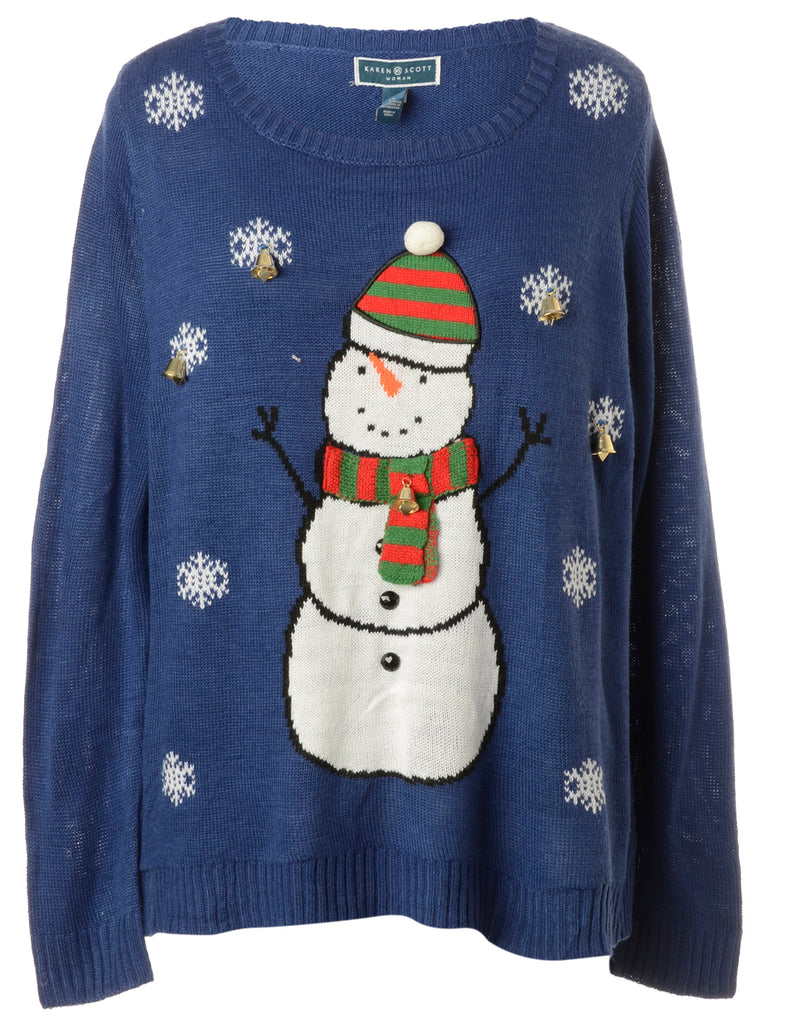 Beyond Retro Label Label Christmas Jumper With Bells