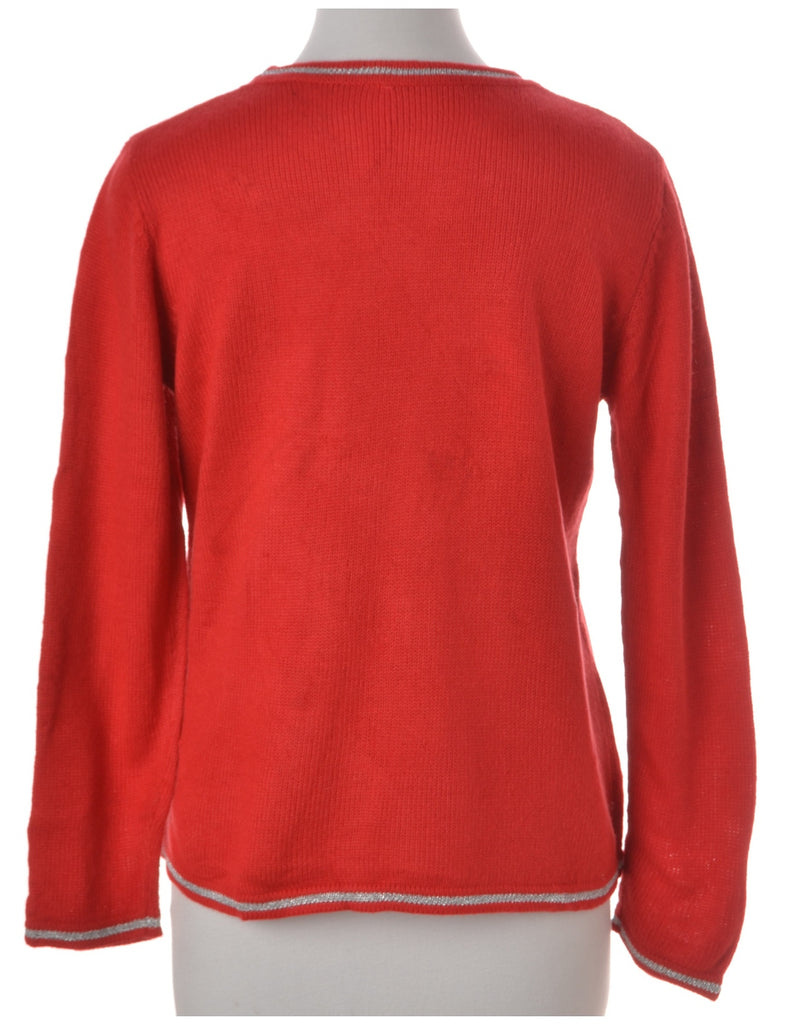 Beyond Retro Label Label Christmas Jumper With Bells