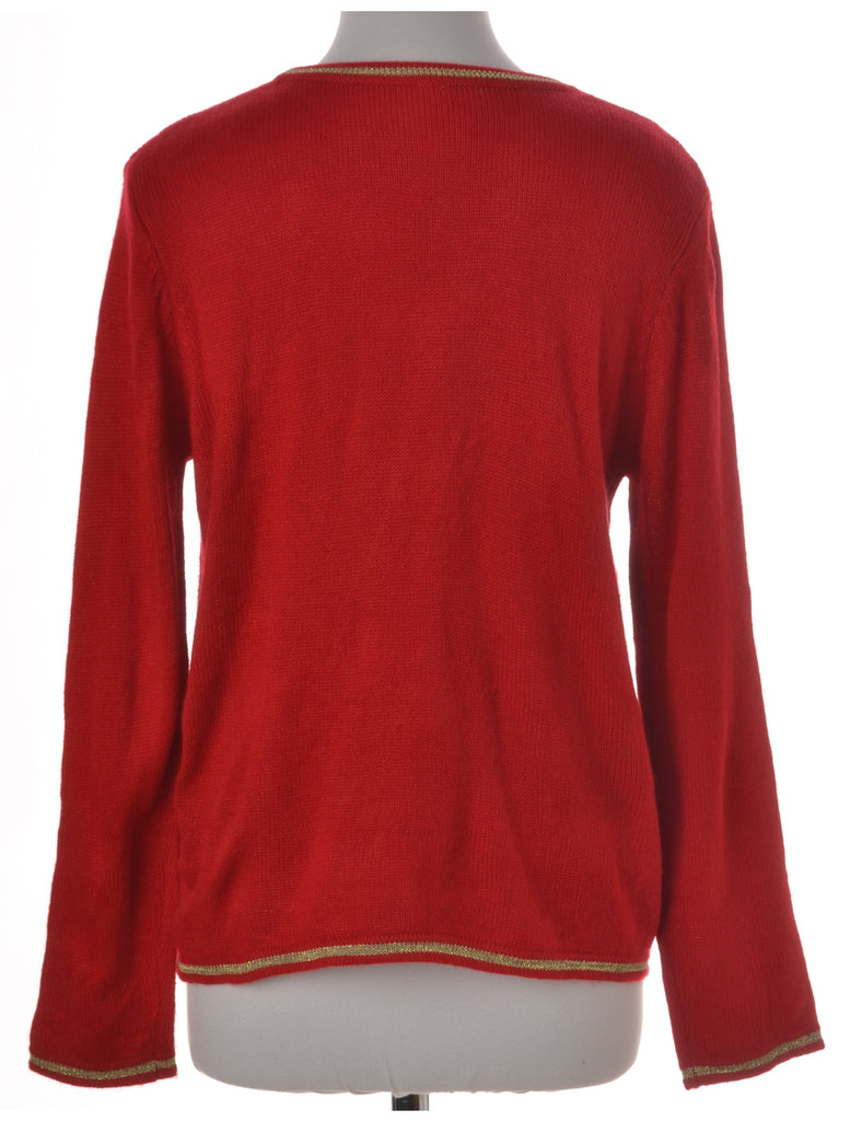 Label Christmas Jumper With Bells