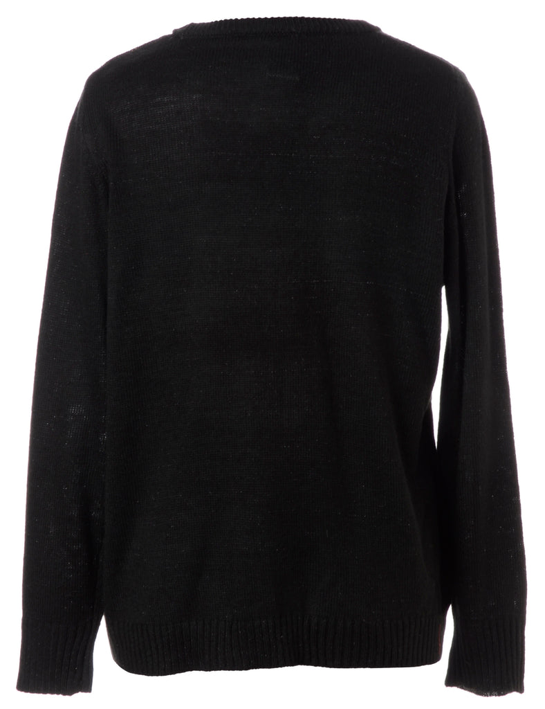 Beyond Retro Label Label Christmas Jumper With Bells