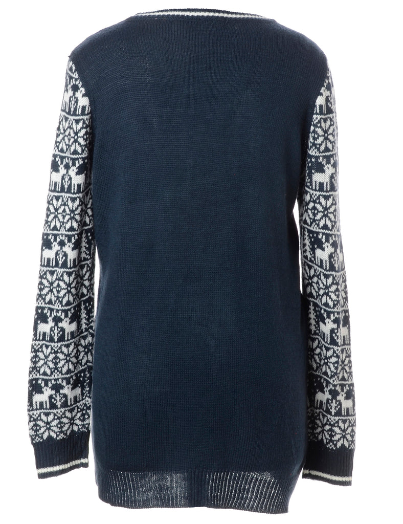 Beyond Retro Label Label Christmas Jumper With Bells