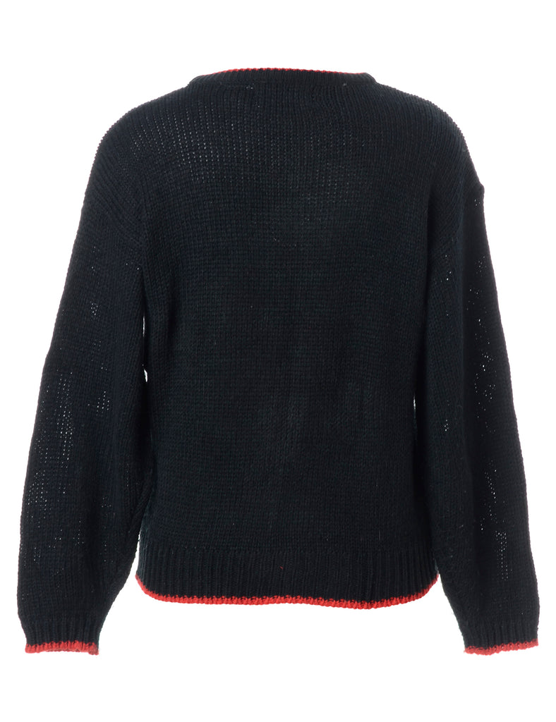 Beyond Retro Label Label Christmas Jumper With Bells