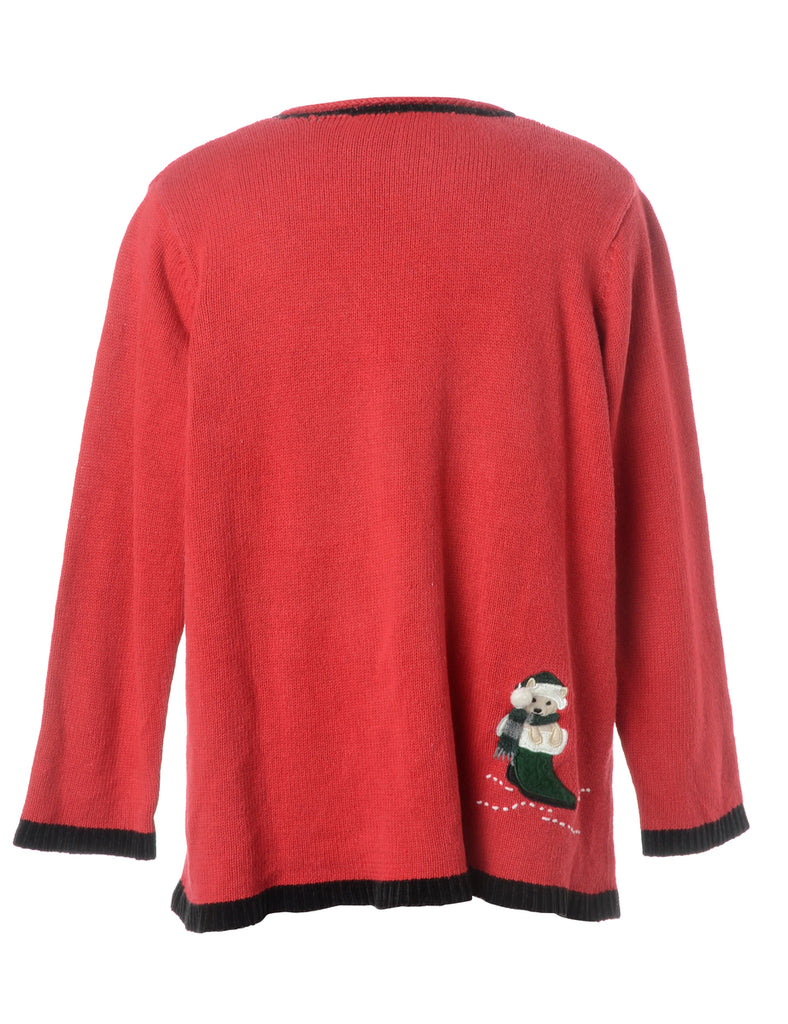 Beyond Retro Label Label Christmas Jumper With Bells