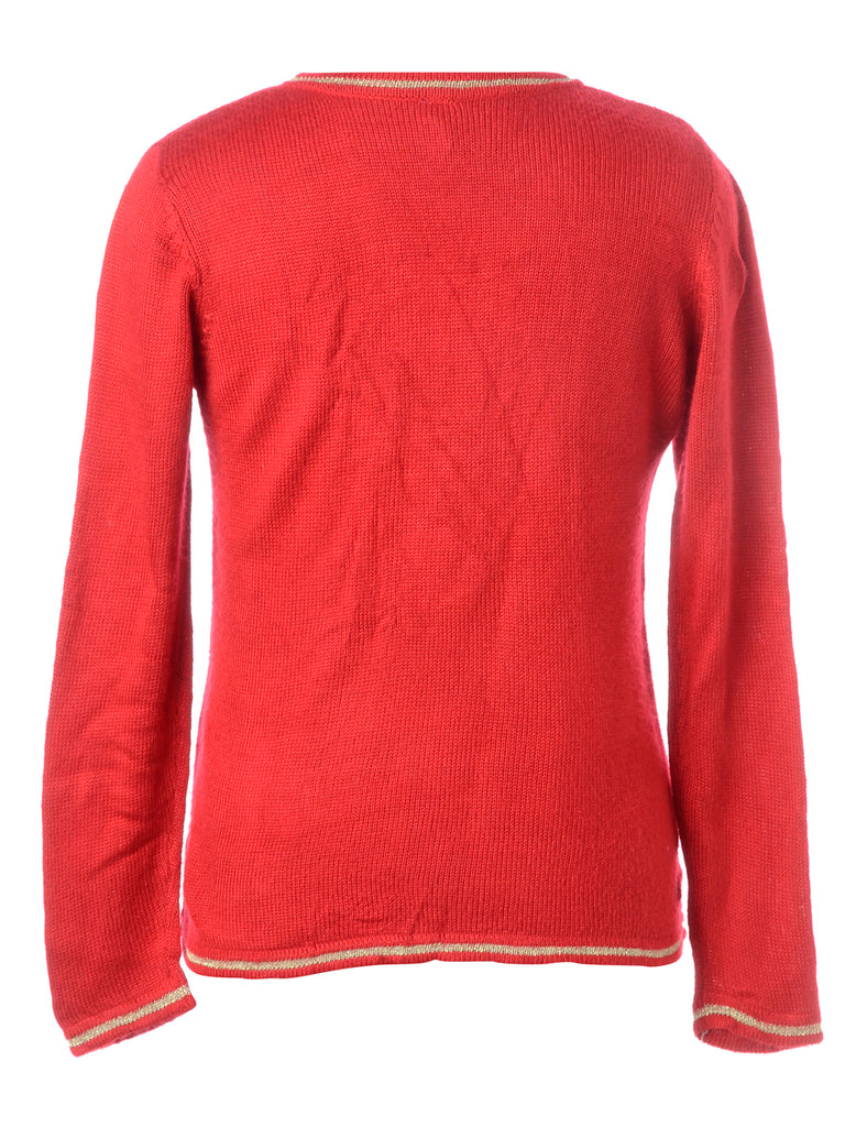 Beyond Retro Label Label Christmas Jumper With Bells