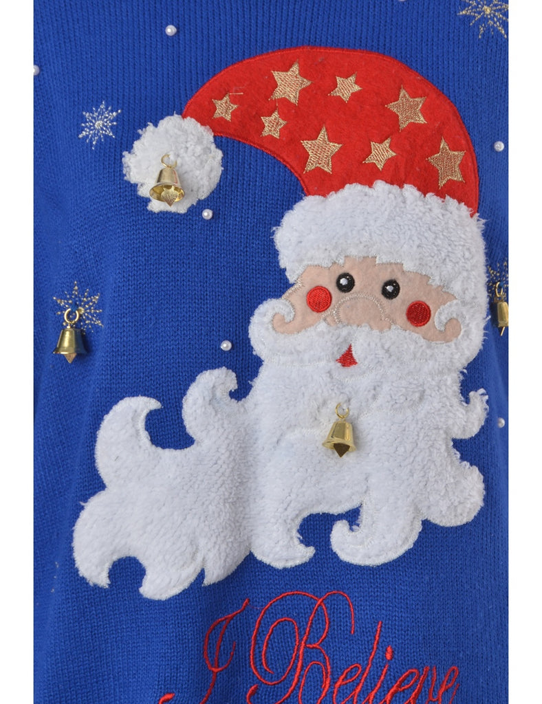Beyond Retro Label Label Christmas Jumper With Bells