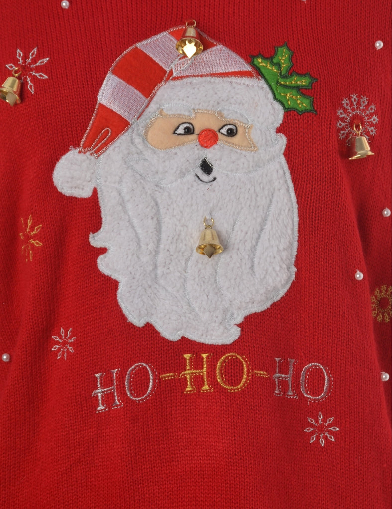 Label Christmas Jumper With Bells