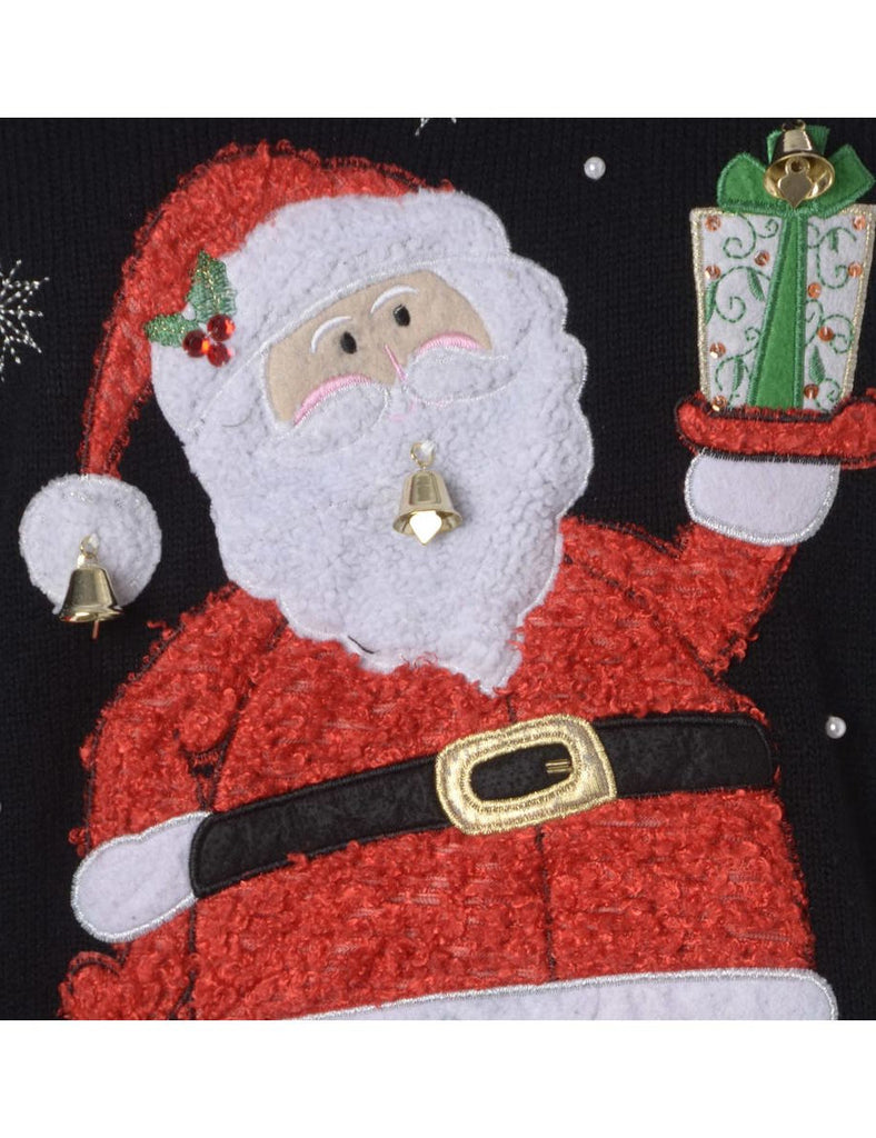 Beyond Retro Label Label Christmas Jumper With Bells