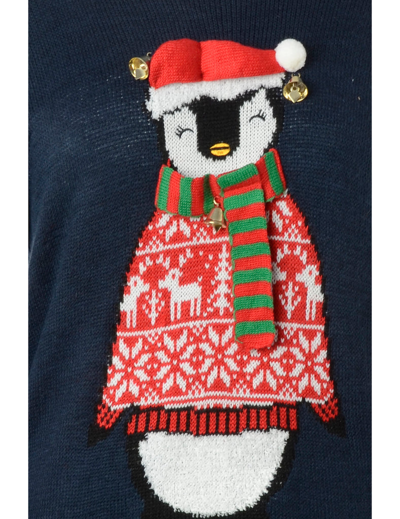 Beyond Retro Label Label Christmas Jumper With Bells
