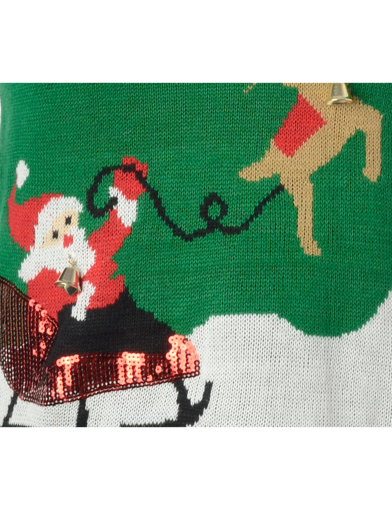 Beyond Retro Label Label Christmas Jumper With Bells