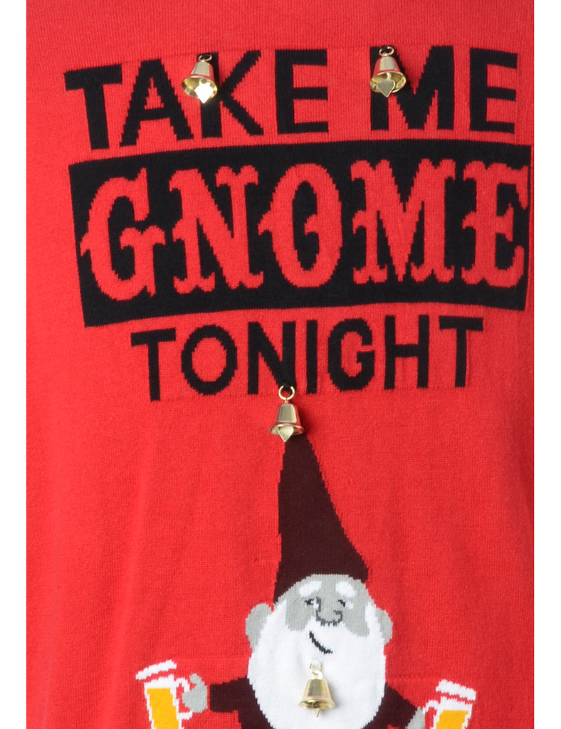 Beyond Retro Label Label Christmas Jumper With Bells