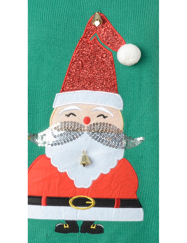 Beyond Retro Label Label Christmas Jumper With Bells