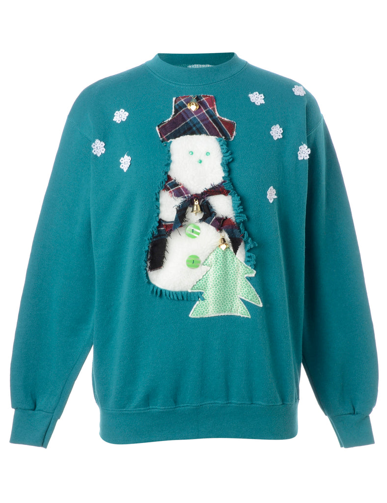 Beyond Retro Label Label Christmas Sweatshirt With Bells
