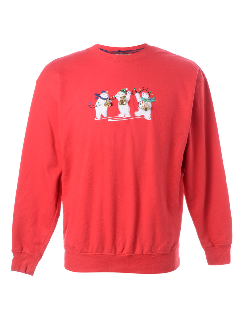 Beyond Retro Label Label Christmas Sweatshirt With Bells
